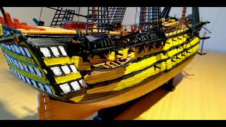 HMS Victory build 1225 time lapse Revell model [upl. by Zina871]