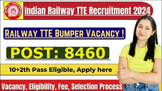 RRB TTE Recruitment 2024  RRB TTE Vacancy 2024  Railway New Vacancy 2024 [upl. by Theurer]