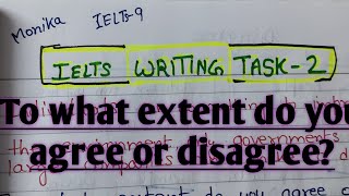 IELTS WRITING TASK 2 To what extent do you agree or disagreehow to plan and writeielts9 Monika [upl. by Rombert]