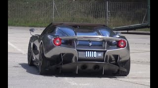 Oneoff Ferrari F12 TRS startup unloading  DRAG RACE SOUND [upl. by Aicilav]