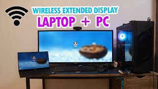 How to Use Your Laptop as a Second Monitor Wirelessly  Easy Setup Guide [upl. by Audres634]