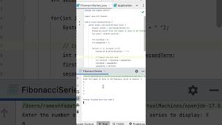 Java Program to Display Fibonacci Series java coding interview [upl. by Aderb514]