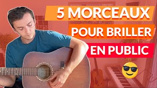 5 morceaux très simples pour briller en public  guitare débutant [upl. by Ahtreb759]