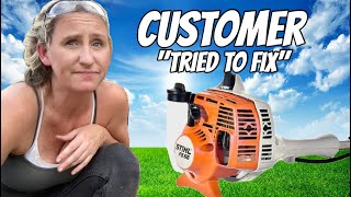 How to Fix a Stihl FS55 FS46 FS45 FS38 Trimmer With Throttle Issues Everything You NEED To Know [upl. by Brock]