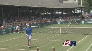 Isner Mahut Advance to 2nd Round at Newport [upl. by Felt]