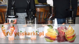 Test  3 Wyciskarki soków Hurom Omega Kuvings Cooksense  Marchewka [upl. by Licna]