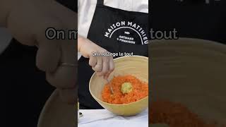 Recette des carottes râpées et StJacques fumées par Maison Matthieu  Pourdebon [upl. by Atoiganap]