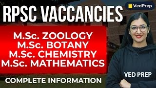 RPSC  MSc Jobs  Rajasthan Public Service Commission Vacancy 2024  VedPrep Biology Academy [upl. by Matthei]