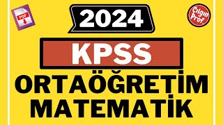 2024 KPSS ORTAÖĞRETİM MATEMATİK PDF  2024 KPSS Matematik Soru Çözümleri [upl. by Ecnerol]