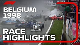 1998 Belgian Grand Prix Race Highlights  DHL F1 Classics [upl. by Arjun]