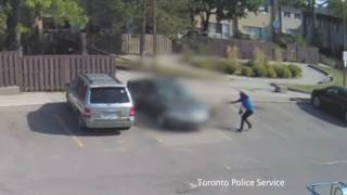 TorontoPolice 23 Division Shooting  Two Suspects Captured on CCTV Video [upl. by Lybis]