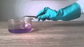 Chemie Experiment 22  Natrium und Wasser 2 mit Phenolphtalein [upl. by Everest]