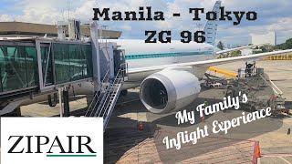 ZIPAIR ZG96 Manila  Tokyo  Our Familys Inflight Experience 🇵🇭 [upl. by Fisher]