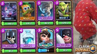 ¡SI PIERDO con TODO NIVEL 1 CANTO FELICES LOS 4 en VERSIÓN CLASH ROYALE  Minijuego Clash Royale [upl. by Corrianne]