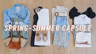 12 pieces 54 outfits SPRING  SUMMER CAPSULE WARDROBE  summer travel outfit ideas  Miss Louie [upl. by Ajna]