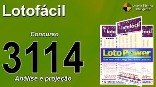 ANÁLISE E PROJEÇÃO PARA O CONCURSO 3114 DA LOTOFÁCIL [upl. by Rosenbaum]