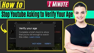 How to stop youtube asking to verify your age 2024 [upl. by Rhyner]