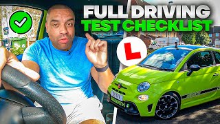 Your FULL Driving Test Checklist Are You Ready To Pass [upl. by Hairahs]