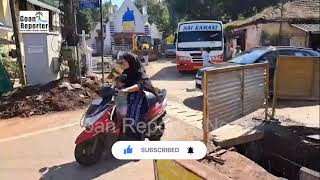 Goan Reporter News Traffic Jam Amid Ongoing Smart City Construction in Ribandar [upl. by Ettenoj906]