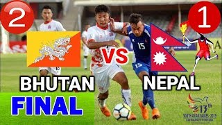 Bhutan vs Nepal 12 HIGHLIGHTS Final Match 13th South Asian Game 2019 Nepal vs bhutan Live Football [upl. by Nedroj445]