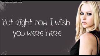 Avril Lavigne  Wish You Were Here Lyrics On Screen New Full Song Avril Lavigne Wish You Were [upl. by Gibbs]