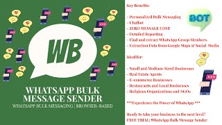 What the WhatsApp Bulk Message Sender has to offer  WhatsApp for Business [upl. by Absalom]