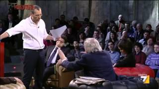 Sgarbi SHOW a Piazza Pulita quotAlfano mafioso Cancellieri merda seccaquot [upl. by Anohr]