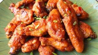 Spicy Peanut Butter amp Pepper Jelly Chicken Wings  Superbowl Chicken Wings Recipe [upl. by Silva]