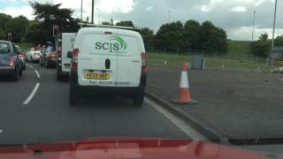 Driving on A4 Langley Slough through M4 motorway Honda Roundabout to Datchet Slough test route [upl. by Yngad]