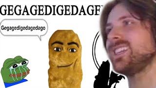 Forsen Reacts  What Does Gegagedigedagedago Mean [upl. by Karlis349]