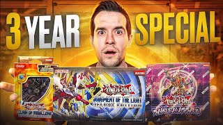 Opening EPIC Yugioh Products For My 3 YEAR Special INSANE [upl. by Elyr548]