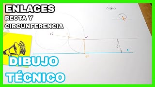 ENLACES Y TANGENCIAS  recta y CIRCUNFERENCIA conocido el radio del enlace🔴🙌🙌 [upl. by Allister900]