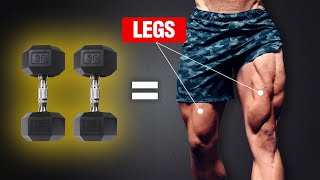 The Ultimate Leg Workout for Mass DUMBBELLS ONLY [upl. by Aciras212]