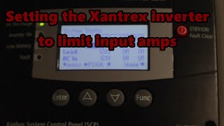 Xantrex inverter  setting input to limit amps [upl. by Oba163]