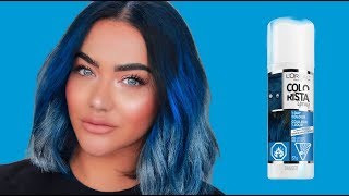 HOW TO ACHIEVE BLUE HAIR with Loréal COLORISTA [upl. by Aihsenot]