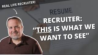 Tips For How To Write A Better Resume From A Recruiters Perspective [upl. by Ziom970]