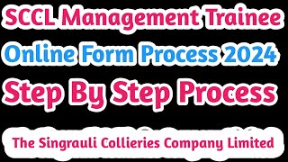 SCCL Management Trainee Online Apply 2024  SCCL Management Trainee Online Form Fill up 2024 [upl. by Ilenay817]