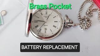 Battery replacement Tissot Savonnette Palladium Plated Brass Pocket T83650813 [upl. by Jehoash]