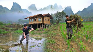 KONG cuts overgrown grass and trash on the swamps and aqueducts  A hard day for a mountain guy [upl. by Massab]