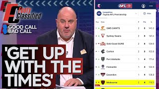 The change to the ladder the AFL needs to make  Good Call Bad Call  Footy Classified [upl. by Lalo805]