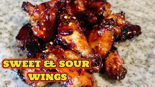 Sweet and Sour Chicken Wings In The Oven  Easy Chicken Wing Recipes [upl. by Oiramal709]