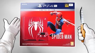 PS4 Pro quotSPIDERMANquot Limited Edition Console Unboxing Marvels SpiderMan Amazing Red Playstation 4 [upl. by Aihtnic902]