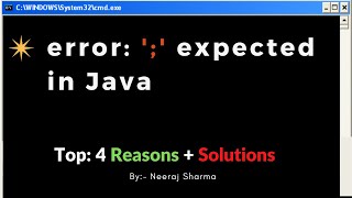 Mastering Java Demystifying the quotError  Expectedquot Issue  semicolon expected error in java [upl. by Ahsienel367]