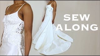 ALine Wedding Gown Sew Along Tutorial [upl. by Drofliw]