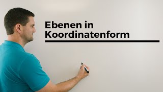 Ebenen in Koordinatenform Sonderformen wenn was fehlt Vektorgeometrie  Mathe by Daniel Jung [upl. by Assil599]