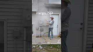 Dryer vent cleaning on a twin home in Fargo🤯dryer satisfying [upl. by Garate480]