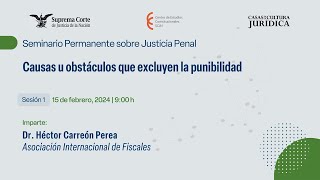 Seminario Permanente sobre Justicia Penal Causas u obstáculos que excluyen la punibilidad [upl. by Eilraep797]