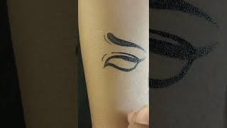 Eye tattoo design by black pen tattoo shortvideo viralshortstattoo trending [upl. by Aslin821]