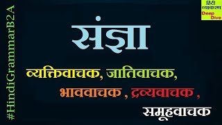 Sangya in Hindi Grammar  संज्ञा के भेद  व्यक्तिवाचक जातिवाचक भाववाचक द्रव्यवाचक एवं समूहवाचक [upl. by Camm]