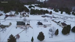 Iredell County residents work to clear streets after blanket of snow [upl. by Netsryk]